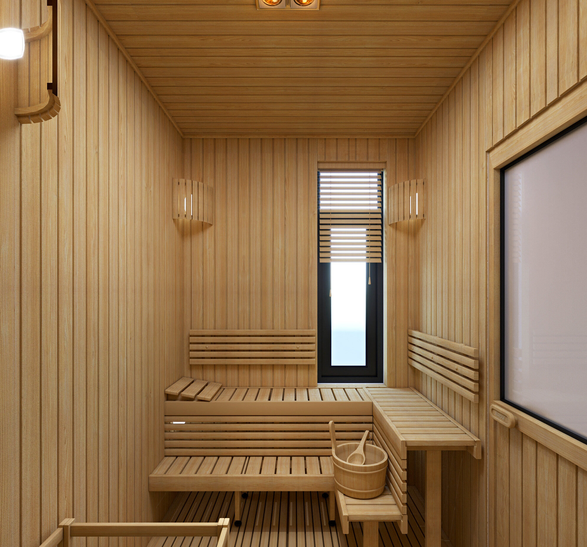 thiết kế phòng xông hơi hiện đại